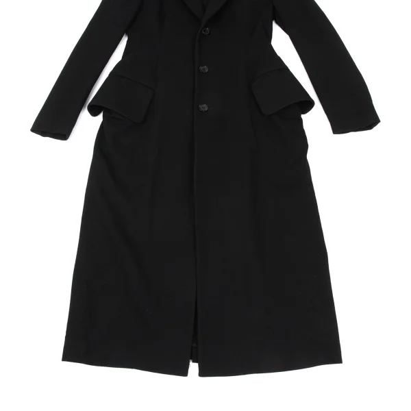 Yohji Yamamoto FEMME Wool Alpaca Cutting Slit Chester Coat K-171473_009
