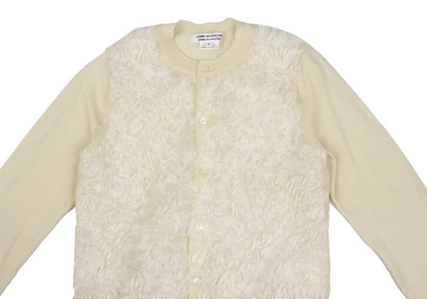 COMME des GARCONS Front Shiny Frill Embellished Cardigan K-171475_003