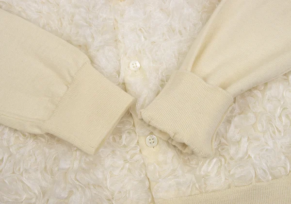 COMME des GARCONS Front Shiny Frill Embellished Cardigan K-171475_008