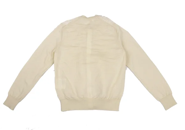 COMME des GARCONS Front Shiny Frill Embellished Cardigan K-171475_011
