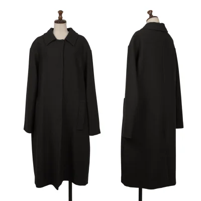 SARA LANZI Blended Wool Stand Collar Coat