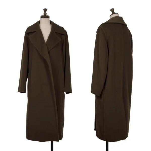 Max Mara Manuela Wool Cashmere Wrap Coat Brown 36 K-171477_001