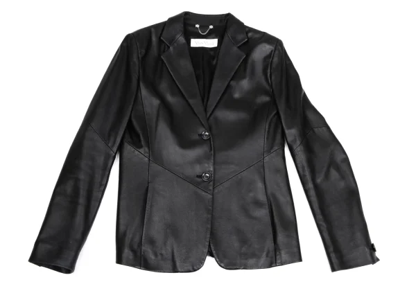 Max Mara Switching Leather Tailored Jacket K-171479_002