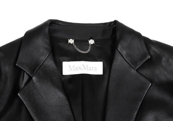 Max Mara Switching Leather Tailored Jacket K-171479_006
