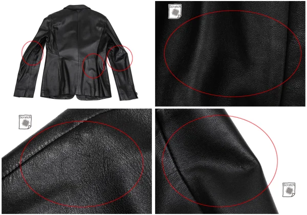 Max Mara Switching Leather Tailored Jacket K-171479_016