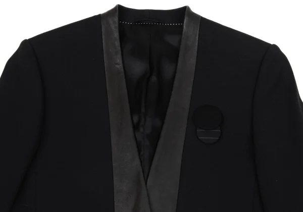 Neil Barrett Leather Deformation Lapel Switching Jacket K-171480_003