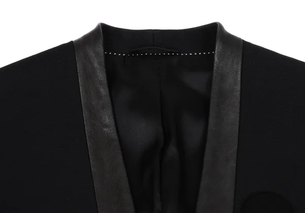 Neil Barrett Leather Deformation Lapel Switching Jacket K-171480_004