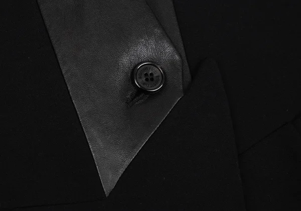 Neil Barrett Leather Deformation Lapel Switching Jacket K-171480_011