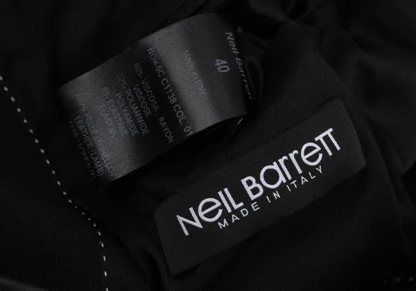 Neil Barrett Leather Deformation Lapel Switching Jacket K-171480_017