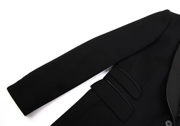 Neil Barrett Leather Shawl Collar Wool Jacket K-171481_006