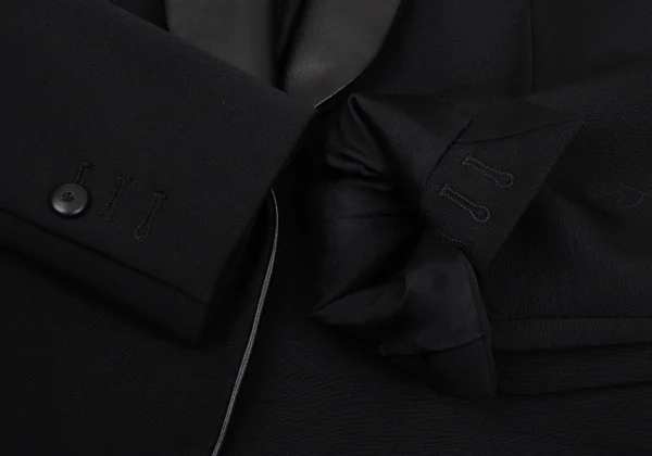 Neil Barrett Leather Shawl Collar Wool Jacket K-171481_007