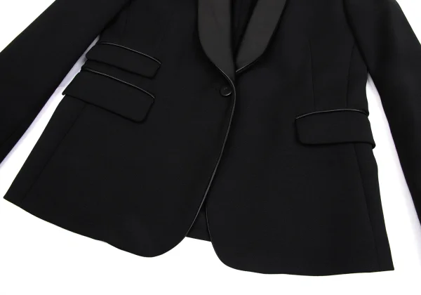 Neil Barrett Leather Shawl Collar Wool Jacket K-171481_009