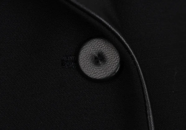 Neil Barrett Leather Shawl Collar Wool Jacket K-171481_011