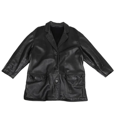 RUFFO Stitched Leather Tailored Jacket