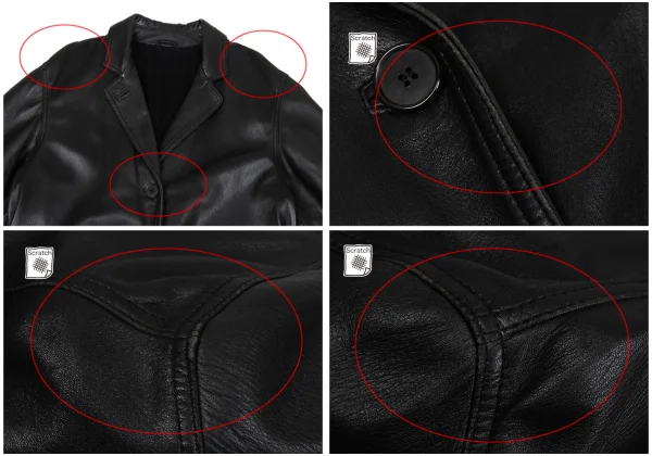 RUFFO Stitched Leather Tailored Jacket K-171482_002