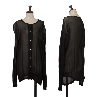 ISSEY MIYAKE PERMANENTE Sheer Collarless Cardigan