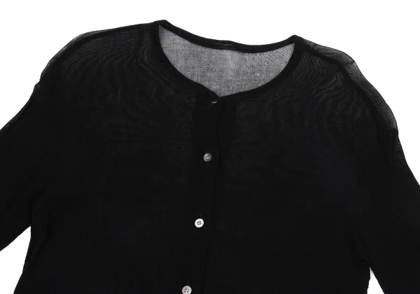 ISSEY MIYAKE PERMANENTE Sheer Collarless Cardigan K-171484_003