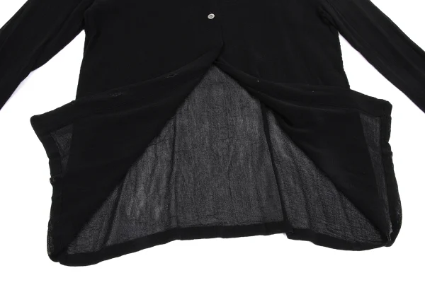 ISSEY MIYAKE PERMANENTE Sheer Collarless Cardigan K-171484_014