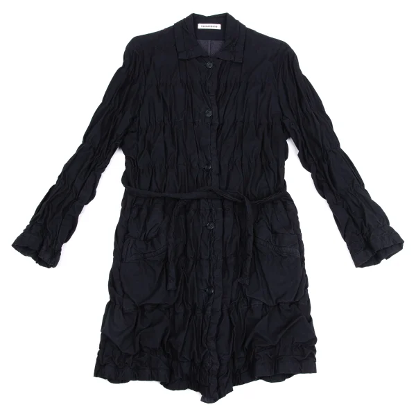 ISSEY MIYAKE PERMANENTE Dyed Cotton Shirred Waist Drawstring Jacket K-171485_002