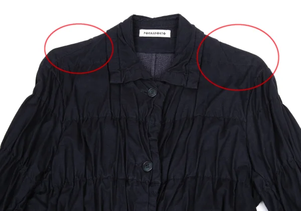 ISSEY MIYAKE PERMANENTE Dyed Cotton Shirred Waist Drawstring Jacket K-171485_003