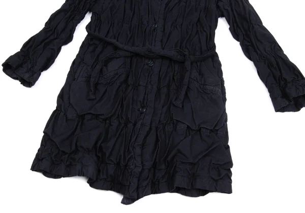 ISSEY MIYAKE PERMANENTE Dyed Cotton Shirred Waist Drawstring Jacket K-171485_011