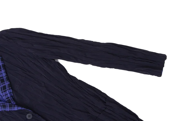 ISSEY MIYAKE Lining Checked Twist Pleats Reversible Jacket K-171487_007