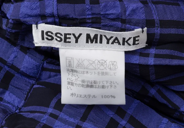 ISSEY MIYAKE Lining Checked Twist Pleats Reversible Jacket K-171487_017