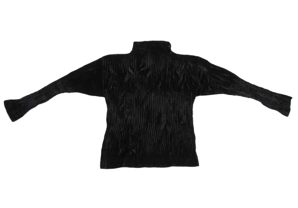 ISSEY MIYAKE Pletas Velour High-neck Top K-171488_002
