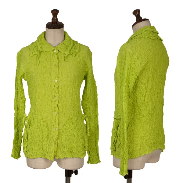 ISSEY MIYAKE me Cauliflower String Shirt Light Green F K-171494_001