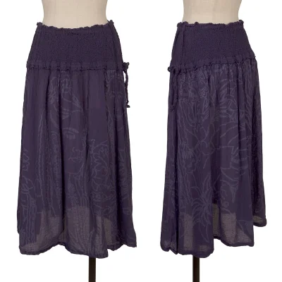 ISSEY MIYAKE me Dyed Cauliflower Switching Face Graphic Skirt