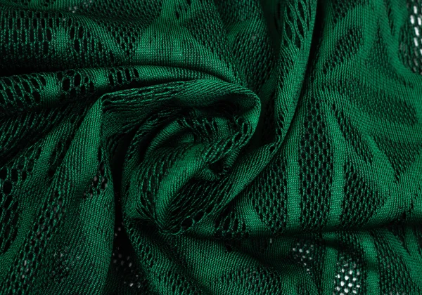 Unbranded Mesh Geometric V-neck Short Sleeve Top K-171496_012
