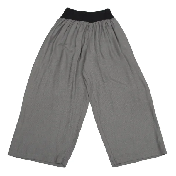 ISSEY SPORT Rayon Blend Waist Rib Wide Pants Grey 9 K-171497_001