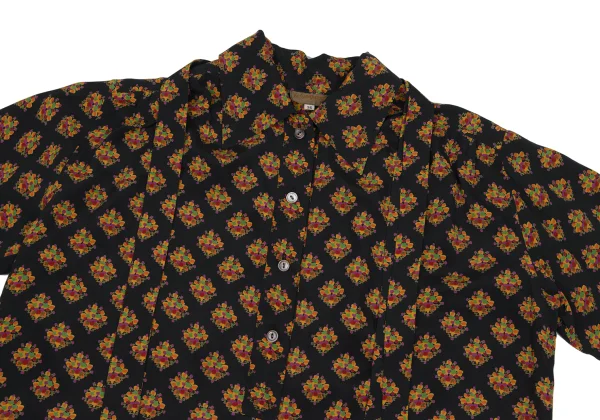 Yves Saint Laurent×ALPHA CUBIC Tie-neck Floral Print Pullover Blouse K-171498_003