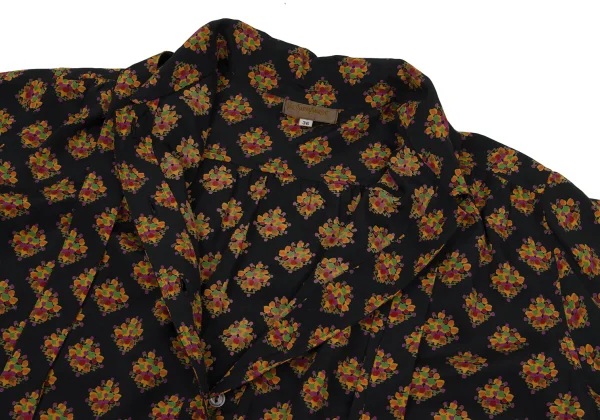 Yves Saint Laurent×ALPHA CUBIC Tie-neck Floral Print Pullover Blouse K-171498_006
