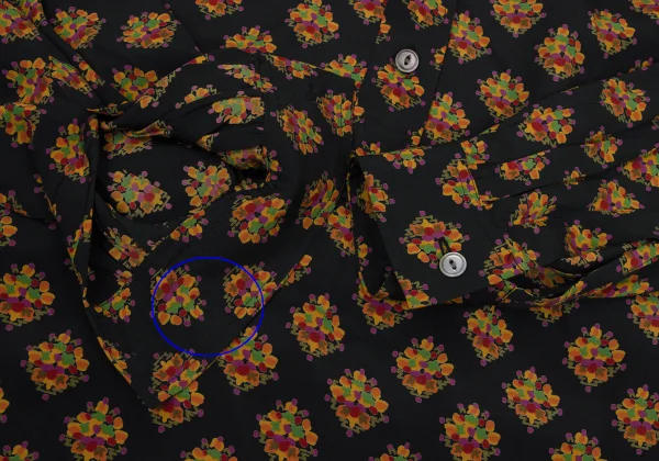 Yves Saint Laurent×ALPHA CUBIC Tie-neck Floral Print Pullover Blouse K-171498_009