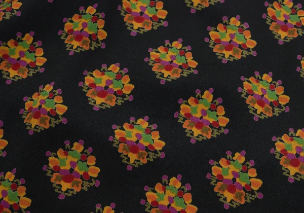 Yves Saint Laurent×ALPHA CUBIC Tie-neck Floral Print Pullover Blouse K-171498_015