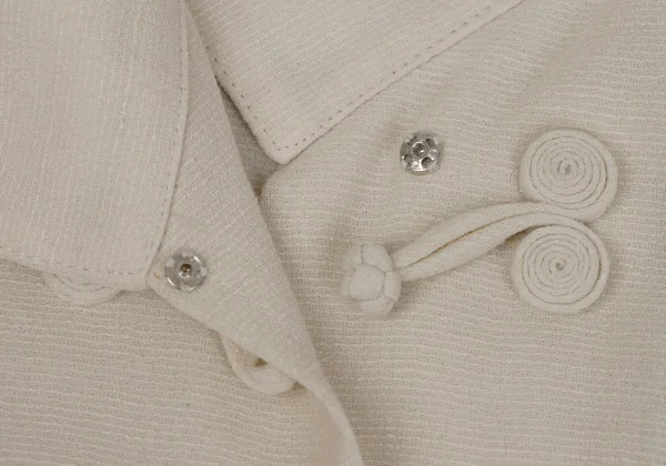 HIROKO BIS Poly Linen Wide Silhouette Chinese Short Sleeve Shirt K-171499_006