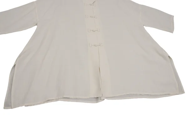 HIROKO BIS Poly Linen Wide Silhouette Chinese Short Sleeve Shirt K-171499_008