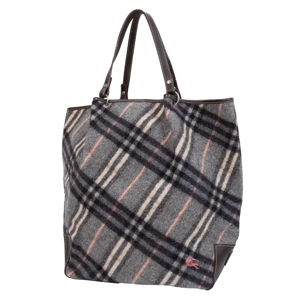 BURBERRY BLUE LABEL Check Tote Bag Grey  K-171501_001