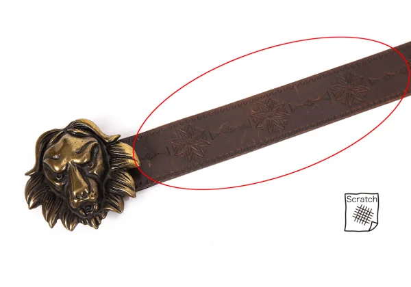 DIESEL Lion Buckle Leather Belt K-171502_003