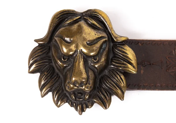 DIESEL Lion Buckle Leather Belt K-171502_004