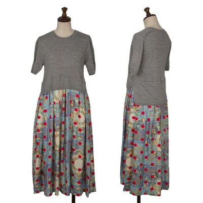 COMME des GARCONS Cardigan Docking Scarf Print Dress