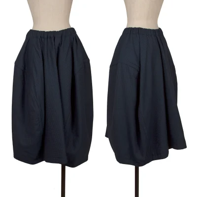 COMME des GARCONS Padded Quilted Wool Check Skirt