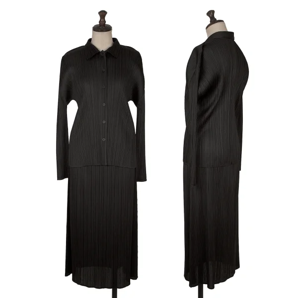 PLEATS PLEASE Pleated Shirt & Skirt Black 3 2 K-171512_001