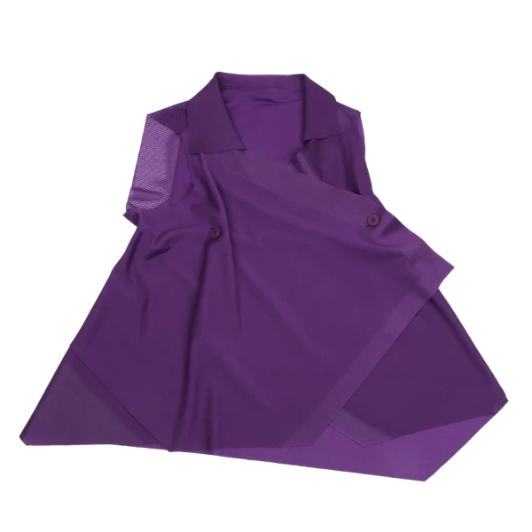 ISSEY MIYAKE 132 5. Mesh Switching Sleeveless Top K-171514_002