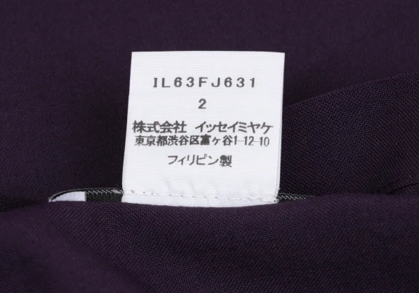 ISSEY MIYAKE 132 5. Poly Wool 2D Pleats Tops K-171516_011