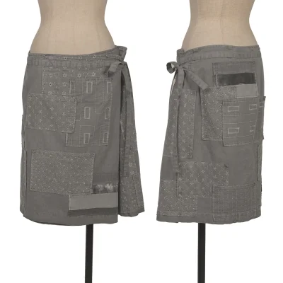 tricot COMME des GARCONS Dyed Patchwork Wrap Skirt