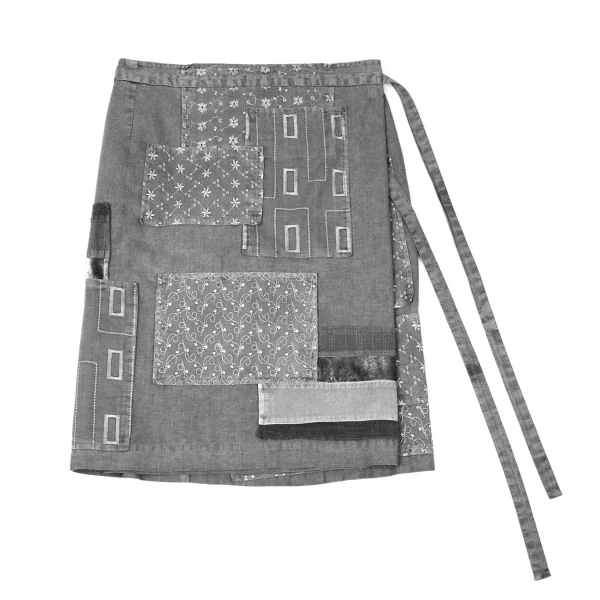 tricot COMME des GARCONS Dyed Patchwork Wrap Skirt K-171522_002
