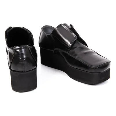 Y's Square Toe Platform Leather Shoes