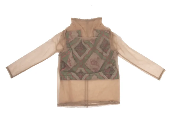 COMME des GARCONS Native Pattern Fleece Layered Mesh Top K-171529_002